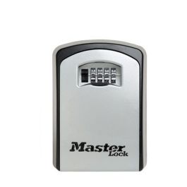 Master Lock Caja de llaves segura XL para pared, combinación 4 dígitos, resistente intemperie, para Airbnb, Negro/Gris
