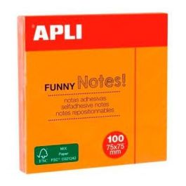 Apli Bloc Notas Adhesivas Funny Reposicionables 100H 75x75 Naranja Fluorescente Pack 12 Ud Precio: 7.58999967. SKU: B136XD5QHN