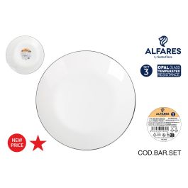 Inde Set de 3 Platos Llanos Ischia, Vidrio Opal Negro, Diámetro 25.3 cm (4 Cajas) Precio: 22.49999961. SKU: B1F8S3Q7VH