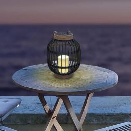 Farol solar decorativo - LUMISKY - FIDJY - Al. 30 cm - Mango de cuerda efecto vela - LED blanco cálido Farol solar decorativo - LUMISKY - FIDJY - Al. 30 cm - Mango de cuerda efecto vela - LED blanco cálido