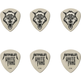 DUNLOP Púas James Hetfield White Fang Caja De 6 Unidades 1,4Mm