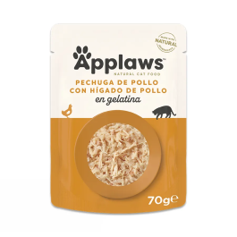 Applaws Comida Húmeda para Gatos Higado y Pollo en Gelatina 16 Sobres x 70 gr Precio: 21.7900001. SKU: B1FN8SJ3JZ