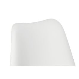 DKD Home Decor Silla Scandi Blanco Natural 48 x 83 x 55 cm