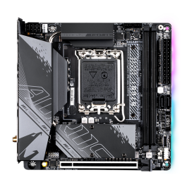 GIGABYTE B760I AORUS PRO Placa Base Intel B760 Express LGA 1700 mini ITX, DDR5 hasta 8000MHz, Wi-Fi 6E, LAN 2.5GbE