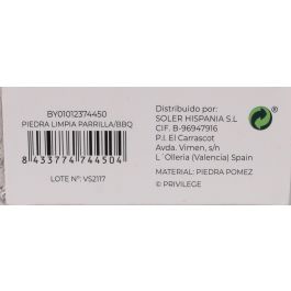 Privilege Piedra Limpia para Parrilla/BBQ 10x7x4 cm - 150 grs (36 Unidades)