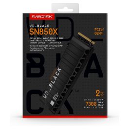 WD Black SN850X 2TB M.2 NVMe PCIe 4.0 x 4 SSD with Heatsink