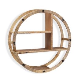 Estanteria Redonda Rattan Versa 16X59CM (2 Unidades) Estanteria Redonda Rattan Versa 16X59CM (2 Unidades)