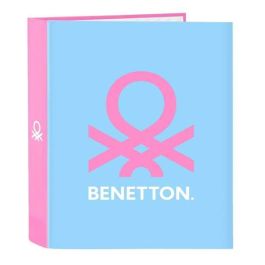 Carpeta de anillas Benetton Spring Rosa Azul cielo A4 27 x 33 x 6 cm Precio: 6.50000021. SKU: B12A96MHTZ
