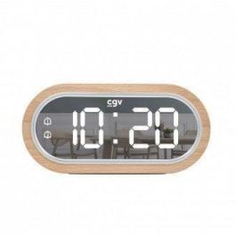 CGV CGV3322101306803 Reloj despertador ACUNA - 13068 con estructura de madera maciza
