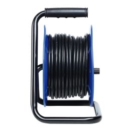 Enrollacables 25 m 3 g 1,50 mm² 4 tomas bipolares con t/tl con protector térmico Enrollacables 25 m 3 g 1,50 mm² 4 tomas bipolares con t/tl con protector térmico