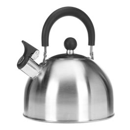 Excellent Houseware Tetera clásica inoxidable 2,5 l apta para gas y vitrocerámica Ø19 x 12 cm
