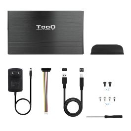 TOOQ Caja Disco Duro TQE-3520B 3.5'' IDE/SATA USB 2.0 Negra Aluminio
