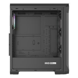 GENESIS Irid 505 V2 ARGB Midi Tower Gaming PC, 4 Ventiladores ARGB, Panel Lateral Cristal Templado, Filtros Antipolvo, USB 3.0, Negro