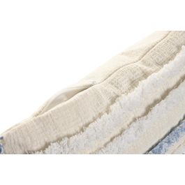 DKD Home Decor Cojín Urban Blanco Azul 30 x 50 cm (2 Unidades) de Poliéster con Cremallera