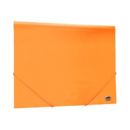 Carpeta Liderpapel Gomas Solapas Polipropileno Din A4 Naranja Fluor Opaco