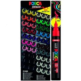 POSCA PC-5Br Marcador Brush Punta M Semiflexible, 16 Colores Surtidos, Expositor 60 Ud Precio: 143.49999961. SKU: B1F4FMCBS8