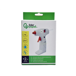 Liderpapel Pistola de Silicona Caliente Inalambrica con Bateria Recargable por USB Tipo-C para Barras de 7mm