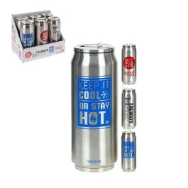Metaltex Taza térmica modelo lata con boquilla 500 ml, acero inoxidable, colores surtidos Precio: 10.58999986. SKU: S7900671