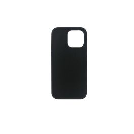 eSTUFF Funda de Silicona Negra para iPhone 14 Pro Max, Protección Trasera y Lateral con Interior de Microfibra