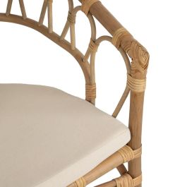 Silla de Comedor Blanco Miel Ratán 58 x 59 x 78 cm