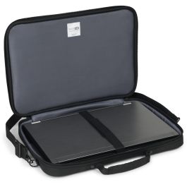 Dicota BASE XX Maletín para Portátiles 13-14.1", Acolchado, Poliéster Negro, con Bolsillo Frontal y Correa Hombro Ajustable
