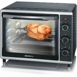 Severin TO2056 Mini Horno de Convección 30 L, 1600 W, Aire Caliente, Negro/Plata, Temp. 0-230°C, Calentadores Independientes Severin TO2056 Mini Horno de Convección 30 L, 1600 W, Aire Caliente, Negro/Plata, Temp. 0-230°C, Calentadores Independientes