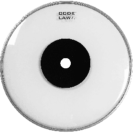 CODE Parche Tom Law Transparente 10" 1 capa 10 mil con refuerzo central Sonido Vintage 70 Style para directo o estudio