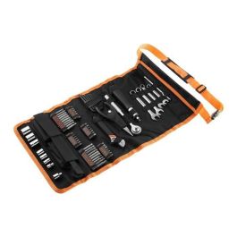 Black & Decker Bolsa Enrollable con 76 Accesorios para Mecánica Automotriz: Puntas Destornillador, Llaves, Zócalos y Herramientas Varias