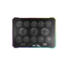 Mars Gaming MNBC13 Base Refrigeradora Stand para Portátiles hasta 17" con 13 Ventiladores RGB, Pantalla LCD, 8 Niveles Ajustables, Soporte Móvil y 2 USB Precio: 36.68999994. SKU: B159TNKZR3