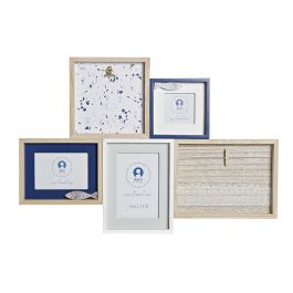 DKD Home Decor Marco Multifoto Mediterraneo con diseño de Peces, Colección Calella, Multicolor Natural, 54.5x37x2 cm