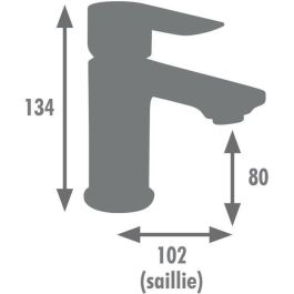 Edouard Rousseau AAAQX09942 Mezclador de lavabo NAYAK Grafito mate