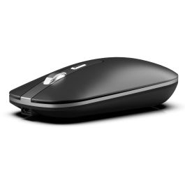 INCA IWM-531RA Ratón Inalámbrico y Bluetooth, 4 Botones, Recargable, Acabado Metálico