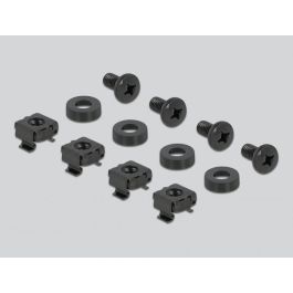 Delock 19″ DIN rail Panel 1U negro