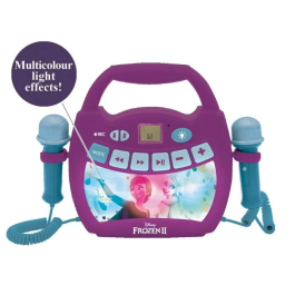 Lexibook The Snow Queen Altavoz Bluetooth Infantil con 2 Micrófonos, Efectos de Luz y Batería Recargable