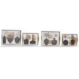 Bandeja Moderno DKD Home Decor Negro Dorado 30 x 6 x 40 cm Set de 2 (2 Unidades) Precio: 27.50000033. SKU: S3027739