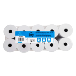 Exacompta Rollo Sumadora Térmico 80 mm x 60 mm 48 g/m² Certificado FSC Sin BPA para Balanzas