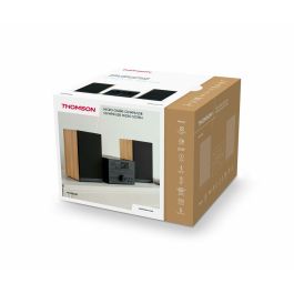 Thomson THO3499550389999 Microcadena Bluetooth, Radio CD MP3 USB DAB, Madera y Negro