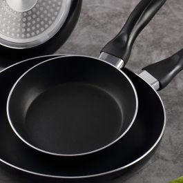 Set 3 sartenes aluminio prensado apto para inducción navy black ø16 / ø20 / ø24 cm Set 3 sartenes aluminio prensado apto para inducción navy black ø16 / ø20 / ø24 cm