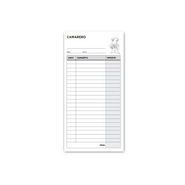 Talonario Liderpapel Camarero 3-Fº Original 114 10 unidades