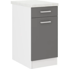 Ultra Mueble bajo de cocina L 40 cm con encimera incluida - Gris Oscuro Roble Precio: 114.9950362. SKU: B1JECQMJPQ