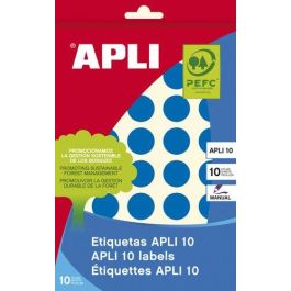 Etiquetas Adh.Manuales Bolsa Apli Color Azul 8H Redondas Ø 19 Mm 320 Uds.(02743) (Set de 10) Precio: 16.94999944. SKU: B15H3BH4YE