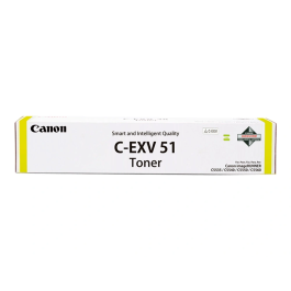 Canon Toner C-EXV51 Y 0484C002 Amarillo original para iRC5535/5535i/5540i/5550i/5560i con rendimiento de hasta 60.000 páginas