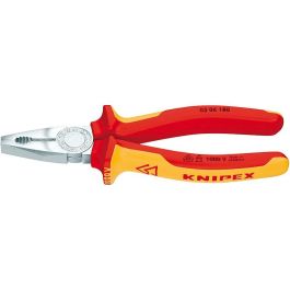 Knipex 03 06 160 Alicates de Electricista Combinados, Cromados, Acero y Plástico, Naranja/Rojo, 160mm Precio: 44.89000054. SKU: B16BFNXRDS