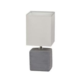 Rabalux Lámpara de Mesa Orlando 4458, Moderna Minimalista Gris Metal Cerámica Textil, 30x13.5cm, 1xE14