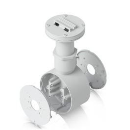 Ubiquiti Soporte Doble para Cámaras UniFi 1 1/2" NPS de Aleación de Aluminio y Policarbonato Blanco para Montaje en Superficie Plana y Conducto Roscado