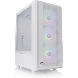 Thermaltake S200 TG ARGB Caja PC Midi Tower Blanca con Panel Lateral Cristal Templado e Iluminación ARGB, Soporte Ventiladores 120/140mm