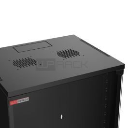 WP WPN-RWA-12604-B Armario Rack Mural 12U Negro 540x450x558mm con Puerta de Cristal y Cerradura, Soporta 50kg, IP20
