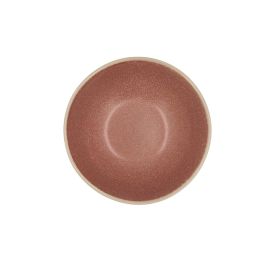 Bidasoa Gio Bol Cerámico Irregular Terracota con Relieves Orgánicos 15x4 cm (6 Unidades) Apto Lavavajillas y Microondas