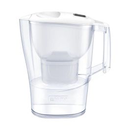 BRITA BRI4006387137496 Jarra con filtro de agua Aluna Calendar Blanca - 2,4 L (1,4 L filtrada) - Incluye 3 filtros Maxtra Pro All-In-1
