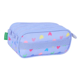Portatodo Triple Benetton Lila Lila 21,5 x 10 x 8 cm